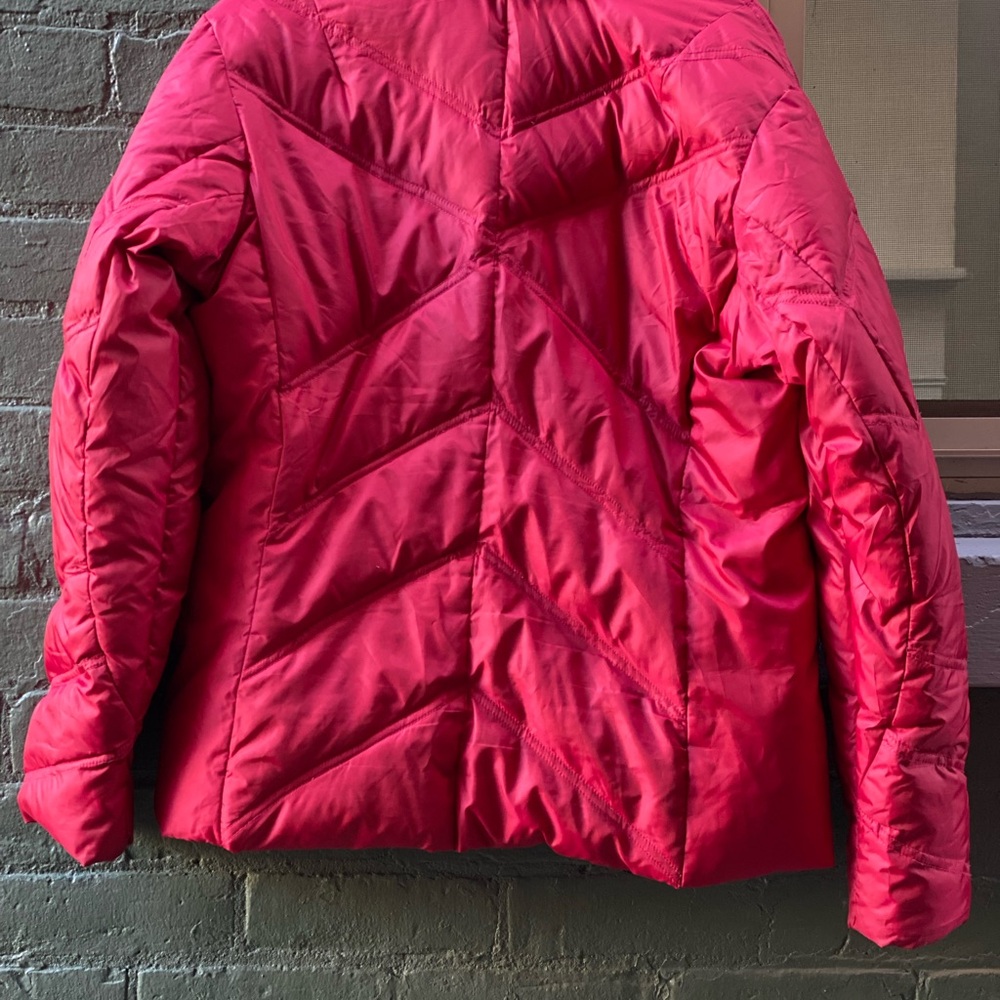 Eddie Bauer Women's Vibrant Red Premium Goose Down Puffer Jacket